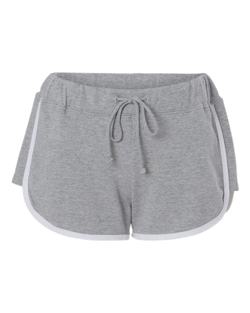 Load image into Gallery viewer, Boxercraft BW6402 Women's French Terry Shorts - Oxford Heather/ White

