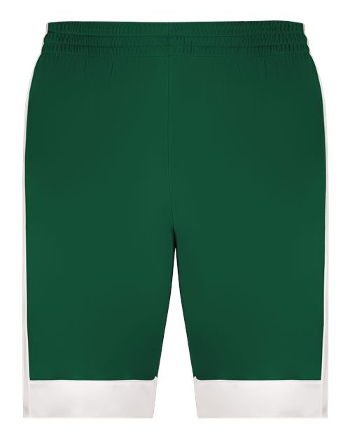 Augusta Sportswear 6889 Unisex Match-Up Basketball Shorts - Dark Green/ White