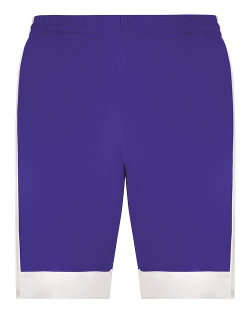 Augusta Sportswear 6889 Unisex Match-Up Basketball Shorts - Purple/ White