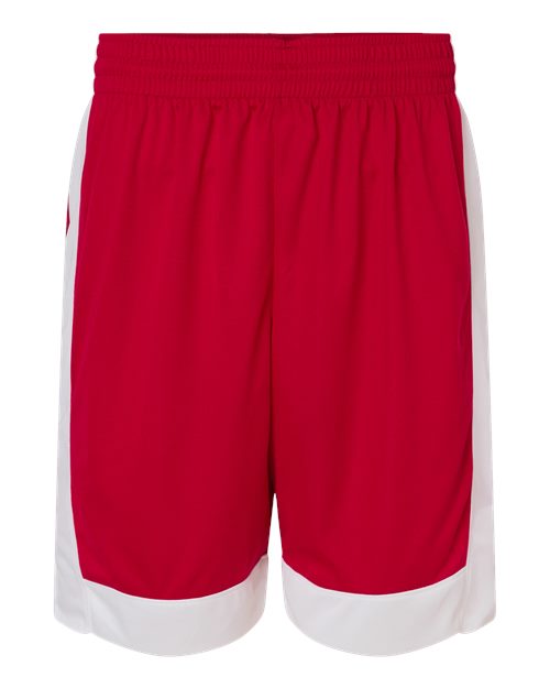 Augusta Sportswear 6889 Unisex Match-Up Basketball Shorts - Scarlet/ White