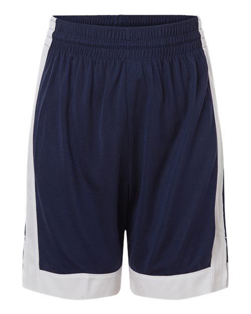 Augusta Sportswear 6890 Youth Match-Up Basketball Shorts - Navy/ White