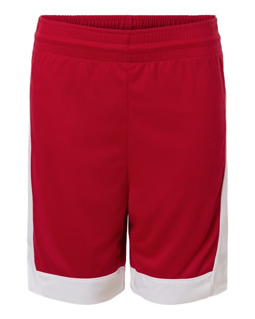 Augusta Sportswear 6890 Youth Match-Up Basketball Shorts - Scarlet/ White