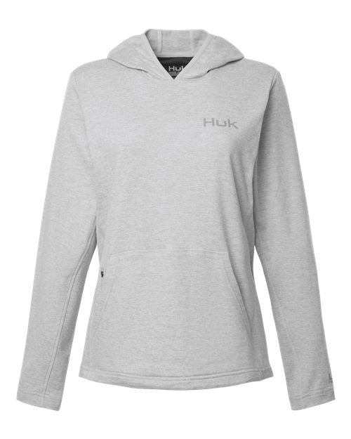 Load image into Gallery viewer, HUK H6130023 Women's Coldfront+ Hooded Sweatshirt - Harbor Mist Heather
