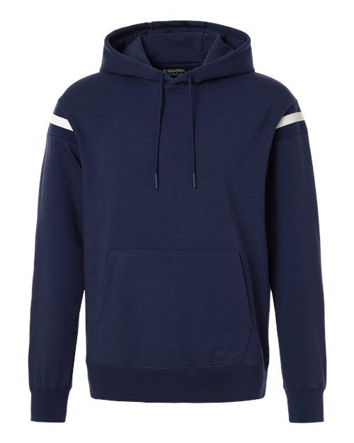Load image into Gallery viewer, Holloway 223526 Unisex Heritage Prep Hooded Sweatshirt - Navy/ Vanilla
