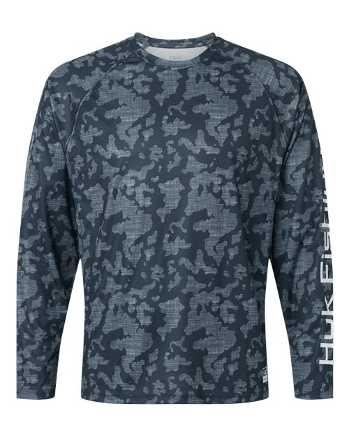 HUK H12L0017 Men's Lopro Running Lakes Long Sleeve T-Shirt - Sargasso Sea
