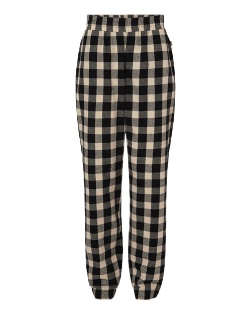 Load image into Gallery viewer, Boxercraft BM6625 Unisex Flannel Joggers - Black/ Ecru Buffalo Plaid
