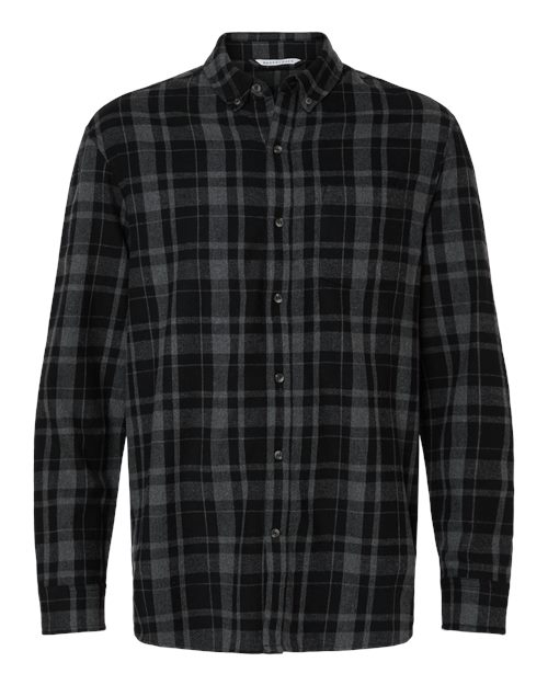 Boxercraft BU7401 Men's Flannel Button Down Shirt - Black Jordan Plaid