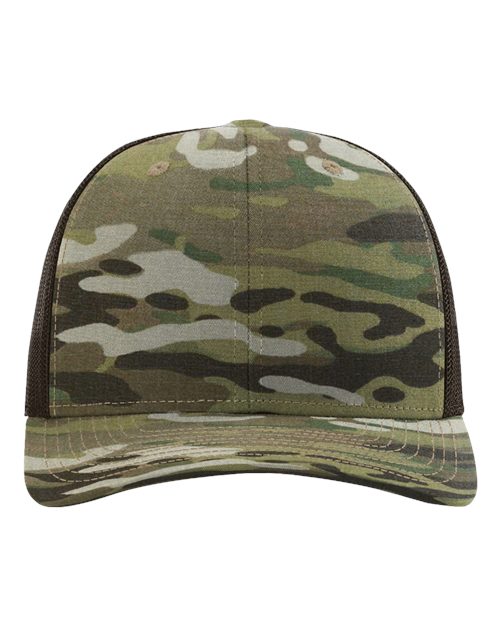Richardson 112PT Printed Tactical Trucker Cap - Multicam Original/ Coyote Brown