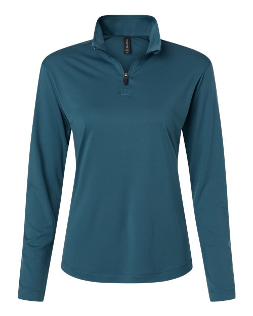 AllPro 41870L Women's Pro-Lock Performance Quarter-Zip Pullover - Atlantic Blue