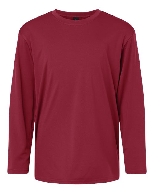 AllPro 48400Y Youth Pro-Lock Performance Long Sleeve T-Shirt - Cardinal