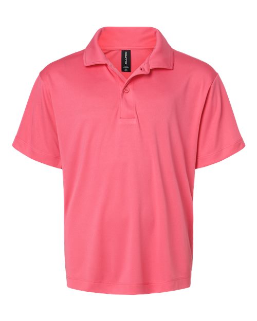 AllPro 41800Y Youth Pro-Lock Performance Polo - Bright Pink