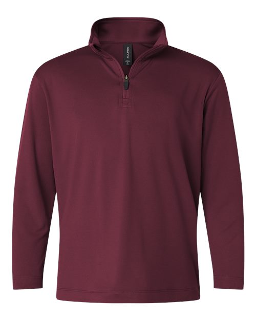 AllPro 41870Y Youth Pro-Lock Performance Quarter-Zip Pullover - Maroon