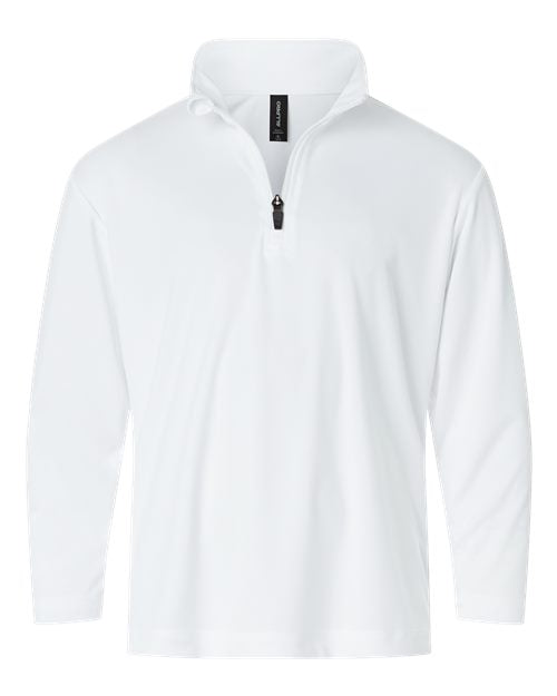 AllPro 41870Y Youth Pro-Lock Performance Quarter-Zip Pullover - White