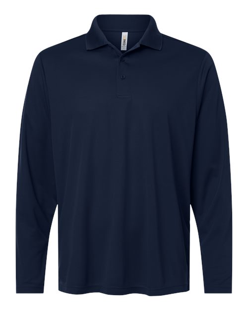 Load image into Gallery viewer, CORE365 CE108L Men's Nova Performance Long Sleeve Pique Polo - Classic Navy
