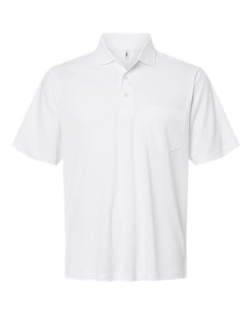 CORE365 CE108P Men's Nova Performance Pique Pocket Polo - White