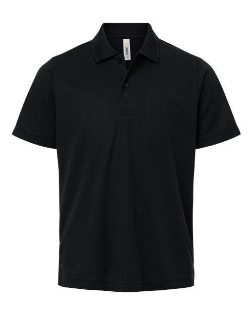 Load image into Gallery viewer, CORE365 CE108Y Youth Nova Performance Pique Polo - Black
