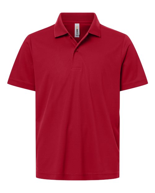 CORE365 CE108Y Youth Nova Performance Pique Polo - Classic Red