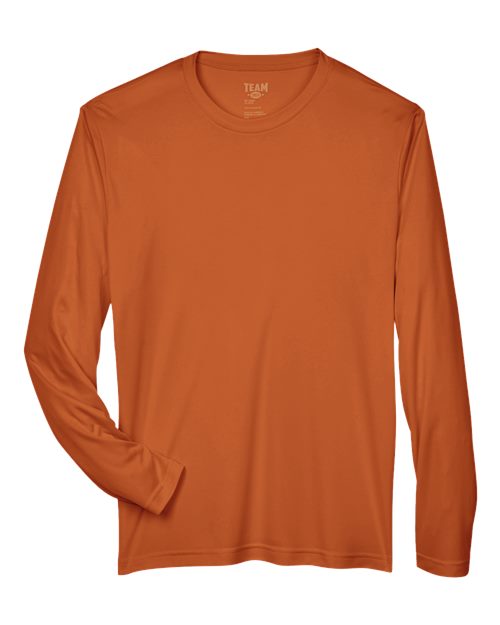 Team 365 TT11L Men's Zone Performance Long Sleeve T-Shirt - Sport Burnt Orange