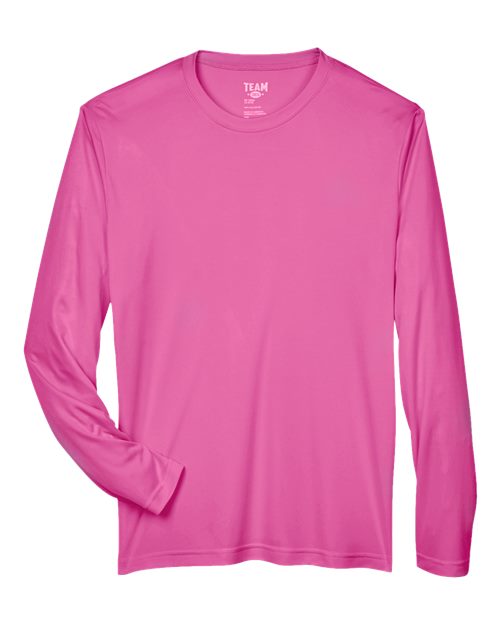 Team 365 TT11L Men's Zone Performance Long Sleeve T-Shirt - Sport Charity Pink