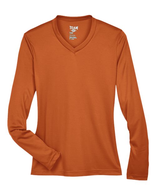 Team 365 TT11WL Women's Zone Performance Long Sleeve T-Shirt - Sport Burnt Orange