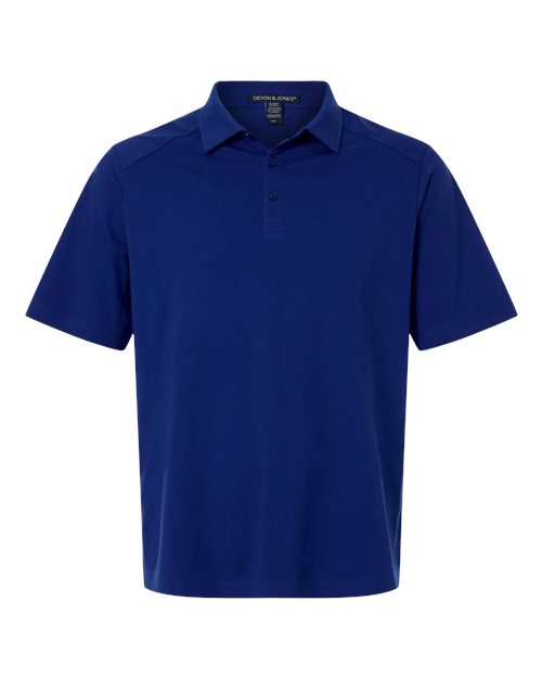 Load image into Gallery viewer, Devon &amp; Jones DG102 Men's Seaton Pebble Textured Polo - Midnight Royal

