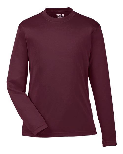Team 365 TT11YL Youth Zone Performance Long Sleeve T-Shirt - Sport Dark Maroon