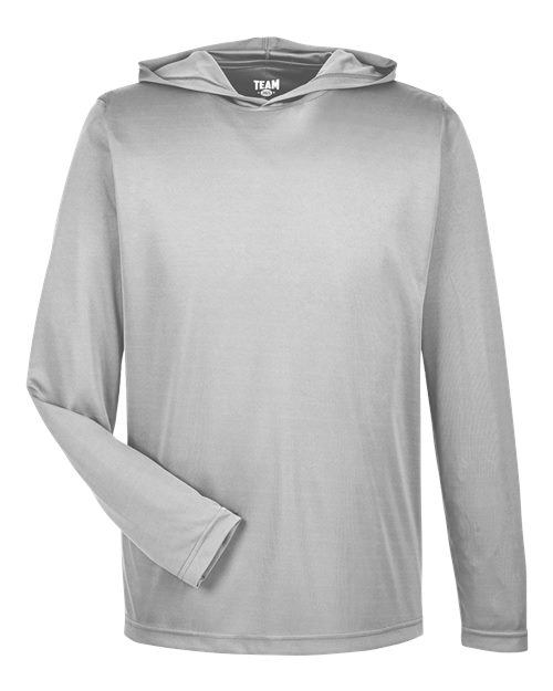 Load image into Gallery viewer, Team 365 TT41 Men's Zone Performance Hooded T-Shirt - Sport Silver
