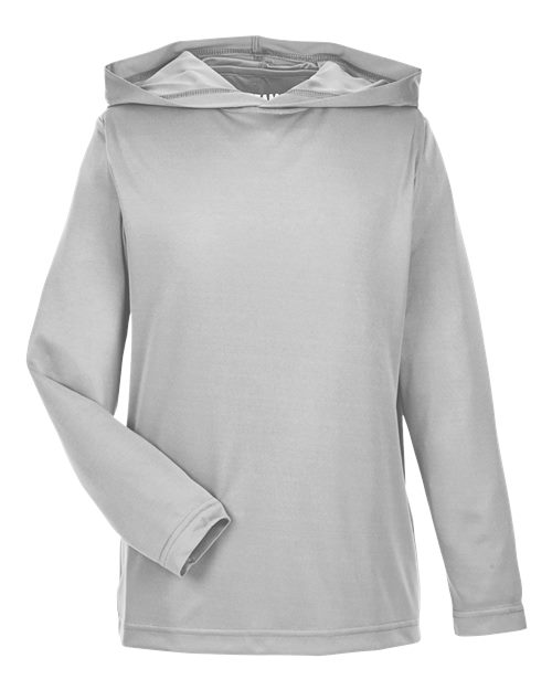 Team 365 TT41Y Youth Zone Performance Hooded Long Sleeve T-Shirt - Sport Silver