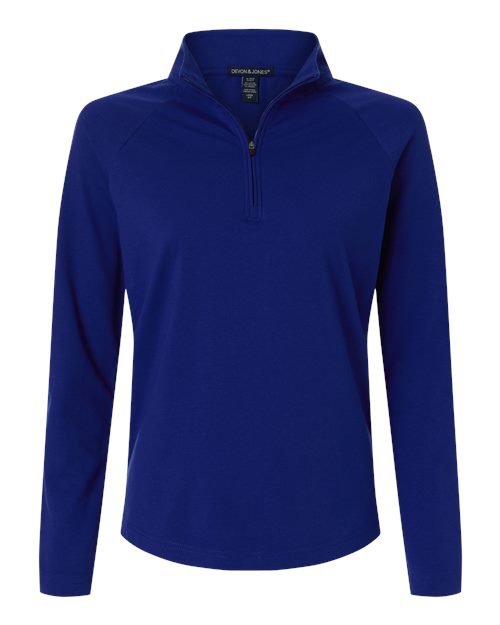 Load image into Gallery viewer, Devon &amp; Jones DG402W Women's Seaton Pebble Textured Quarter-Zip Pullover - Midnight Royal
