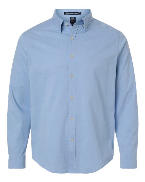 Load image into Gallery viewer, Devon &amp; Jones DG505 Men's CrownLux Performance® Spencer Poplin Dress Shirt - Light Blue Melange
