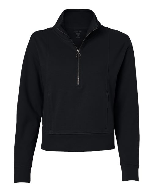 Load image into Gallery viewer, North End NE220W Women's Mantra Half-Zip Ottoman Pullover - Black
