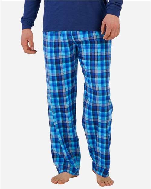 Boxercraft BM6624 Men's Harley Flannel Pants - Blue Harmony Plaid