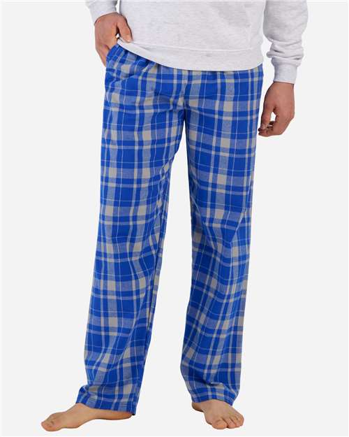Load image into Gallery viewer, Boxercraft BM6624 Men's Harley Flannel Pants - Electric Royal Jordan Plaid
