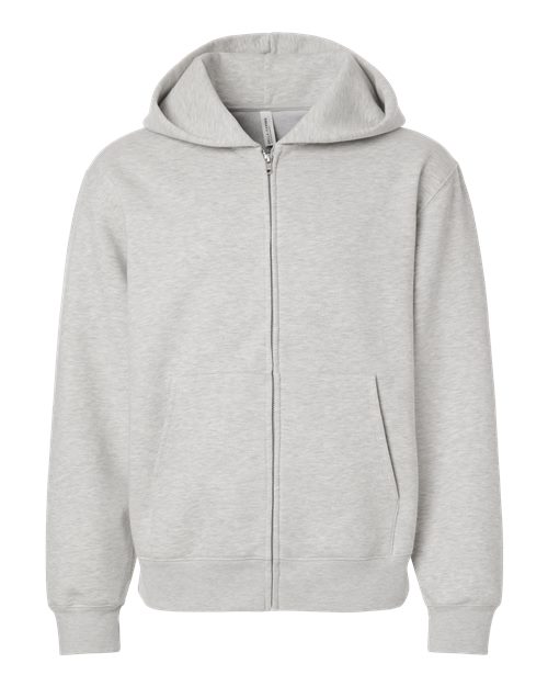 BELLA + CANVAS 4739 Unisex 10 oz Full-Zip Hoodie Sweatshirt - Vintage Heather Grey