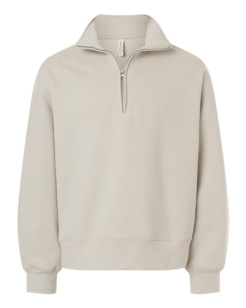 BELLA + CANVAS 4740 Unisex 10 oz Quarter-Zip Pullover Sweatshirt - Dust