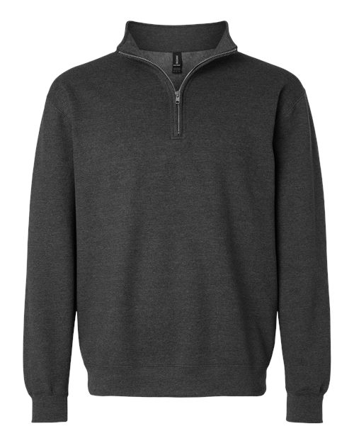 Gildan 18810 Unisex Heavy Blend™ Quarter-Zip Sweatshirt - Fan Charcoal Heather