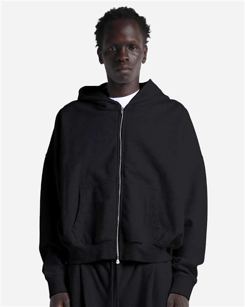 Unisex Garment-Dyed Cropped Full-Zip Hooded Sweatshirt