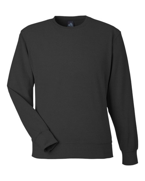 J. America 8761 Unisex Element Fleece Crewneck Sweatshirt - Black