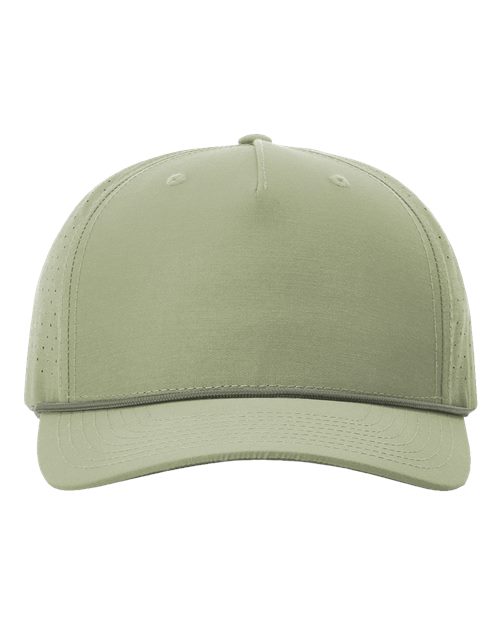 Richardson 355 Laser Perf Performance Rope Cap - Light Olive/ Olive
