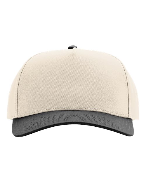Richardson 323FPC Full Fabric Five-Panel Champ Cap - Cream/ Black