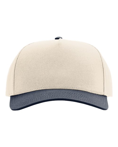 Richardson 323FPC Full Fabric Five-Panel Champ Cap - Cream/ Navy