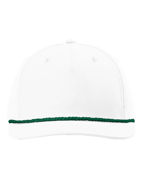 Richardson 258 Five-Panel Classic Rope Cap - White/ Kelly Green