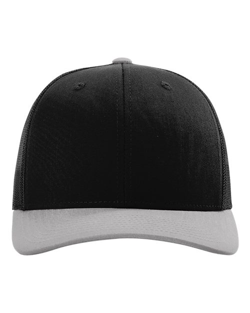 Load image into Gallery viewer, Richardson 112 Snapback Trucker Cap - Black/ Light Grey CMB

