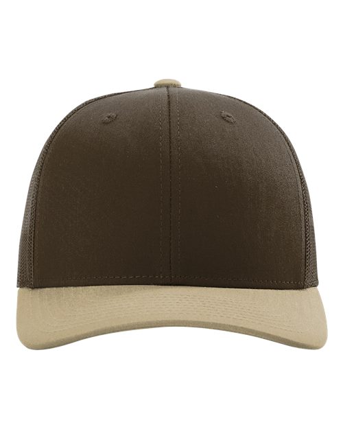 Load image into Gallery viewer, Richardson 112 Snapback Trucker Cap - Brown/ Khaki CMB
