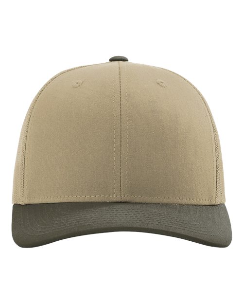 Richardson 112 Snapback Trucker Cap - Khaki/ Chocolate Chip CMB