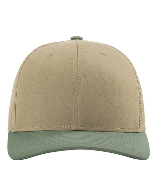Load image into Gallery viewer, Richardson 112 Snapback Trucker Cap - Khaki/ Loden Green CMB
