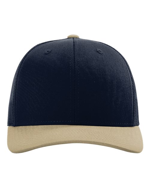 Load image into Gallery viewer, Richardson 112 Snapback Trucker Cap - Navy/ Khaki CMB
