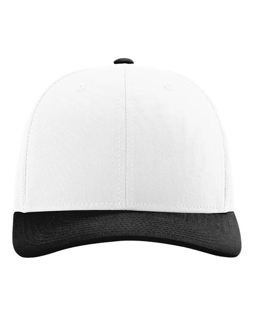 Load image into Gallery viewer, Richardson 112 Snapback Trucker Cap - White/ Black CMB
