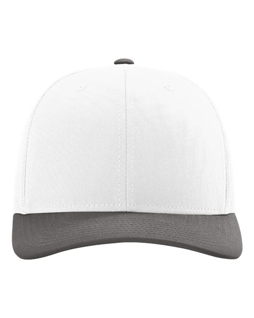 Load image into Gallery viewer, Richardson 112 Snapback Trucker Cap - White/ Charcoal CMB
