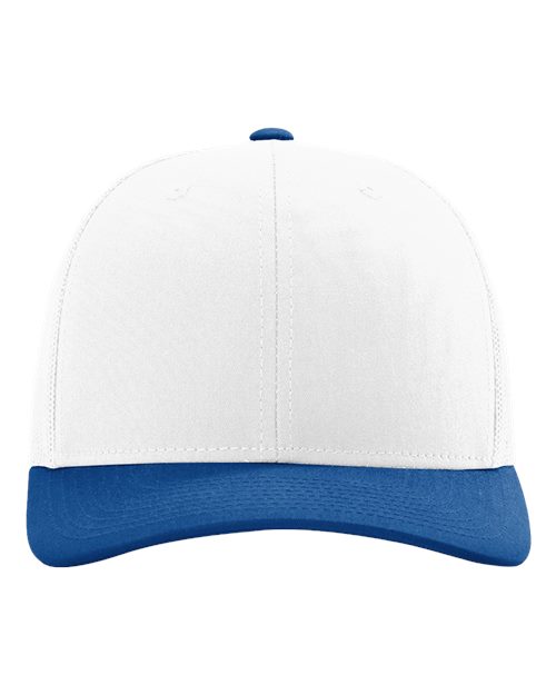 Load image into Gallery viewer, Richardson 112 Snapback Trucker Cap - White/ Royal CMB
